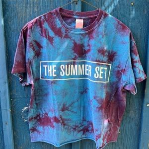 Cropped tie dye The Summer Set band t-shirt